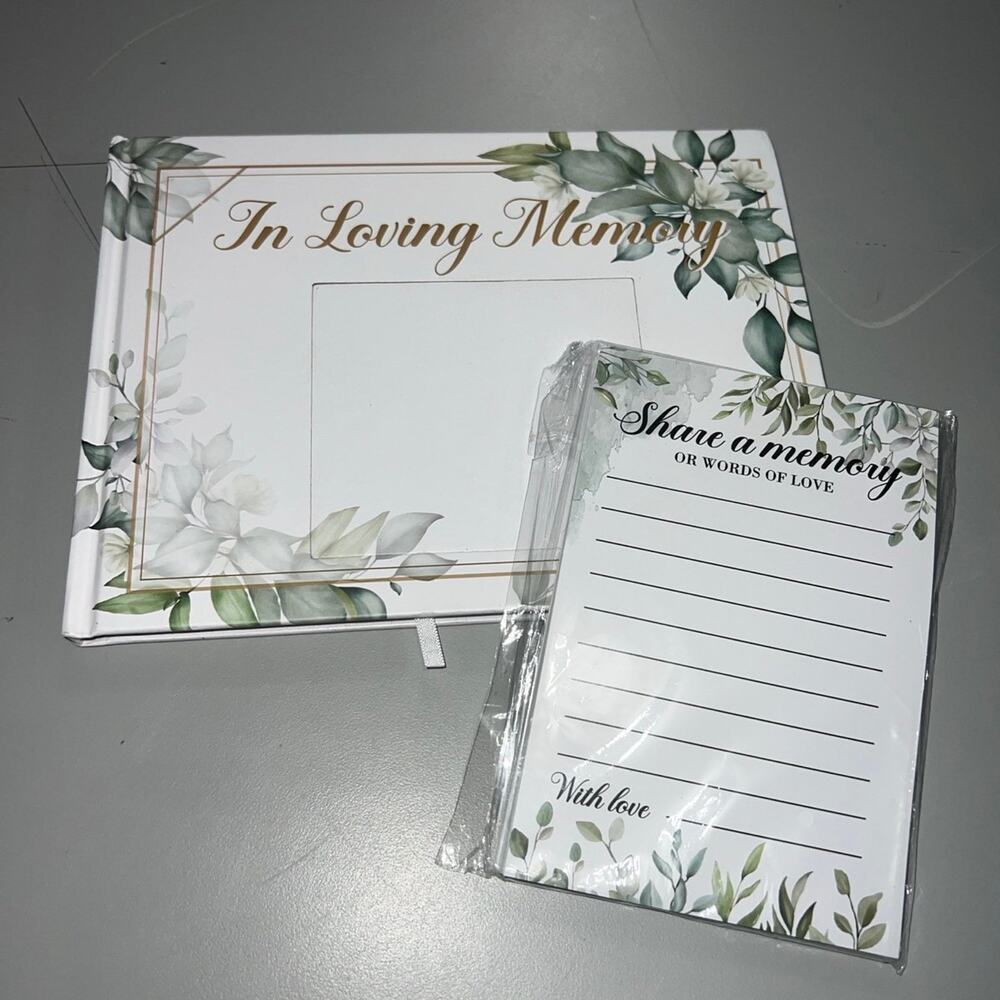In Loving Memory Funeral/Memorial Sign In Book